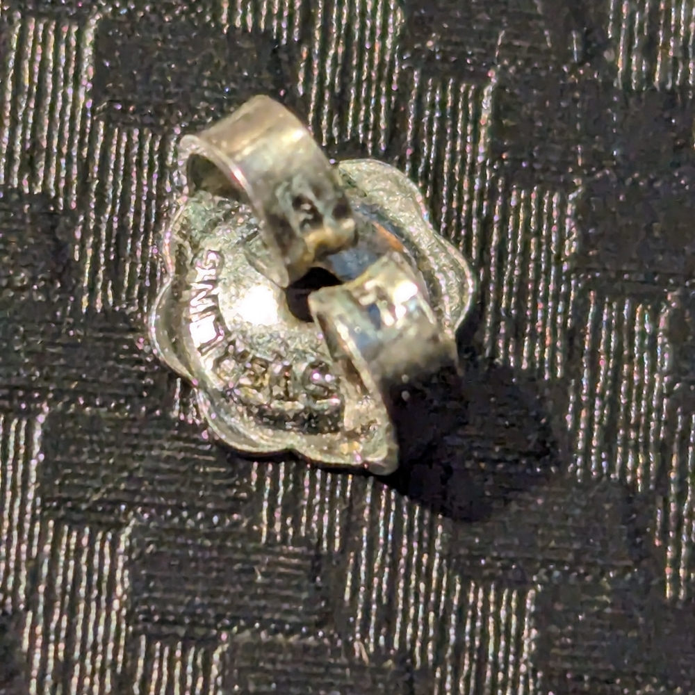 Handmade Sterling Dangling Glass Bulb Earrings - Picture 3 of 3